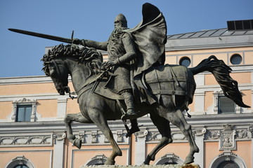 Monumento de el Cid, camino de santiago, Burgos, España