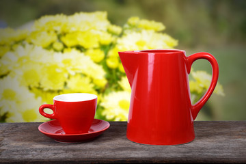 Hot drink in spring time.