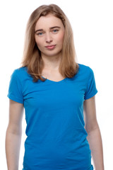Fototapeta premium Attractive pensive young woman