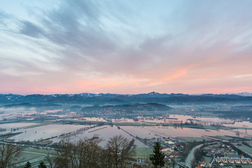 Flooded fields