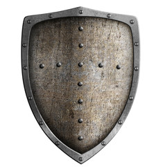 metal shield isolated on white
