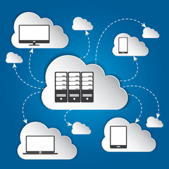 Cloud computing concept. Vector illustration in EPS10. - 62739842