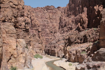 view of the nature reserve mujib, jordan