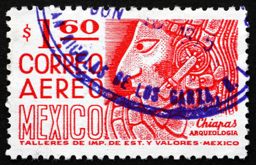 Postage stamp Mexico 1975 Chiapas, Bas-relief Profile