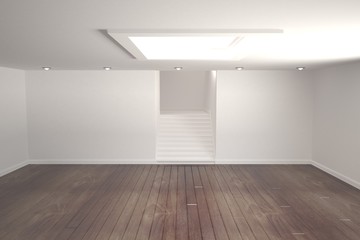 Fototapeta na wymiar White room with stairs