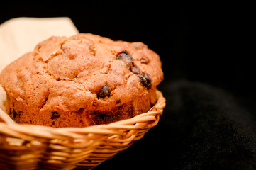 Muffins Freshly Baked on basket