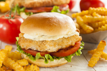 Breaded Fish Sandwich with Tartar Sauce