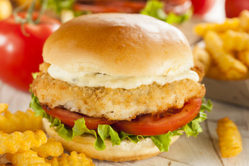 Breaded Fish Sandwich with Tartar Sauce