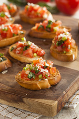 Homemade Italian Bruschetta Appetizer