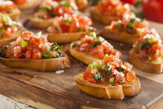 Homemade Italian Bruschetta Appetizer