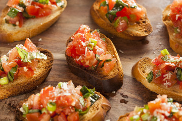 Homemade Italian Bruschetta Appetizer