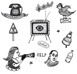 Communication and Message Icons Set