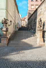 Obraz premium Prague - Old Castle Stairs