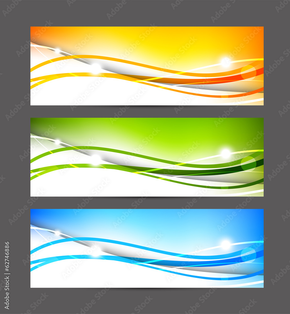 Poster Set of colorful banners