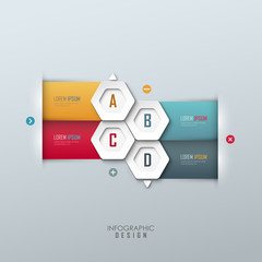 Vector template for infographic or web design