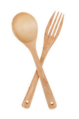 Wooden spoon and fork