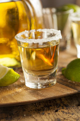 Tequila Shots with Lime and Salt