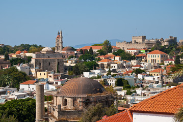 Rhodes. Panorama of old town