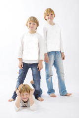 happy children on isolated white background © elitravo