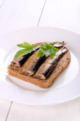 Sprats sandwiches