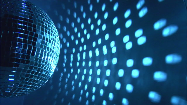 Blue disco ball background