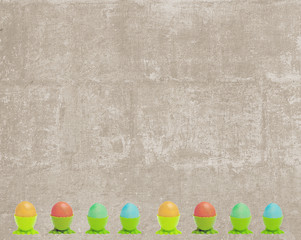 Vintage postcard with easter eggs