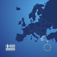 Obraz premium Greece map cover vector