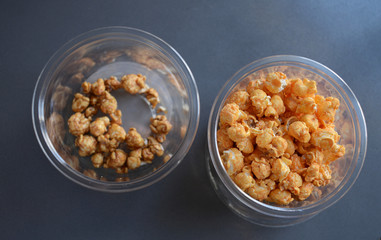 Pop corn en vue plongeante