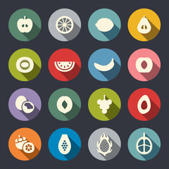 Fruits icon set
