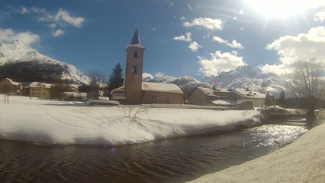 Zeitraffer einer Winterlandschaft