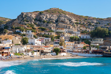 Matala. Crete, Greece - obrazy, fototapety, plakaty