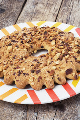 delicious cookie of the home baking with nuts