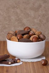 Assorted Whole Nuts In A Bowl