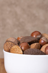 Assorted Whole Nuts In A Bowl
