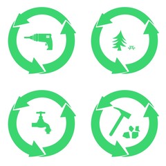 Bricolage en 4 symboles recyclage