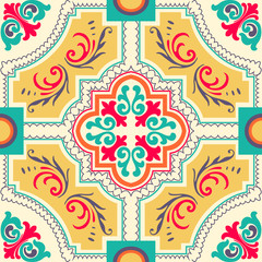 Seamless colourful ornament tiles