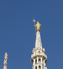 golden statue of the Virgin Mary