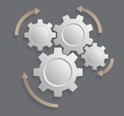 Gear with circle template for business concept