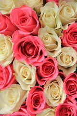 Bridal arrangement in pink and white