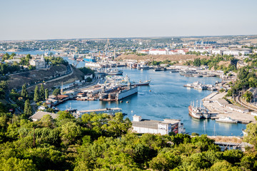 In the port of Sevastopol. Ukraine, Crimea - obrazy, fototapety, plakaty