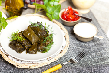 Turkish Stuffed grape leaves