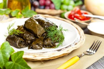 Turkish Stuffed grape leaves