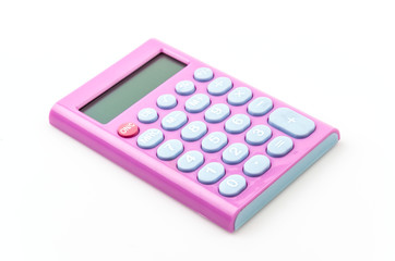Calculator isolated white background