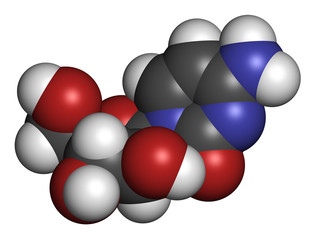 Cytarabine (cytosine arabinoside, Ara-C) chemotherapy drug.