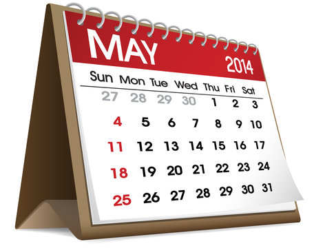 Calendar of May 2014 Vector