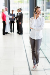 businesswoman talking on cell phone