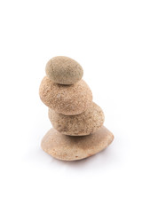 Fototapeta na wymiar isolated of the balance stones is zen for spa on white backgroun