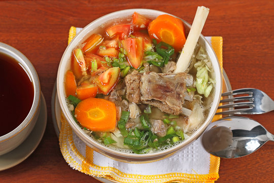 sop kambing, Indonesian meat lamb soup