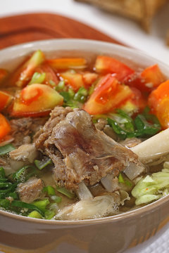 sop kambing, Indonesian meat lamb soup