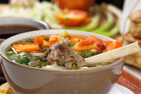 sop kambing, Indonesian meat lamb soup